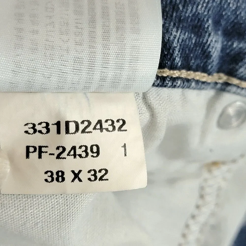 Hollister California Straight Jeans Mens 39x30* Blue Epic Flex Stretch Denim